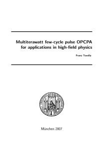 Multiterawatt few-cycle pulse OPCPA