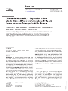 Differential Mucosal IL-17 Expression in Two Gliadin