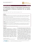 A preliminary study of motivational interviewing as a prelude to