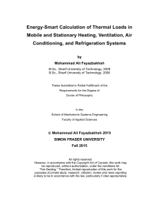 Energy-Smart Calculation of Thermal Loads in Mobile and