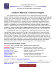 Electronic Materials and Devices Program