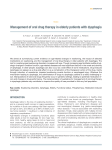 Management of oral drug therapy in elderly patients with dysphagia