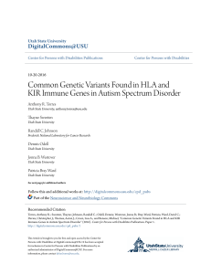 Common Genetic Variants Found in HLA and KIR Immune Genes in