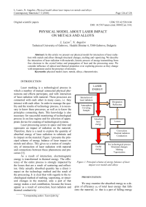 physical model about laser impact on metals and alloys