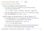 5. Quantum Field Theory (QFT) — QED Quantum Electrodynamics