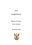 2012 Budget Speech - National Treasury