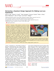 Harnessing a Quantum Design Approach for Making Low