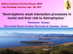 ``Semi-leptonic weak interaction processes in nuclei and their role to