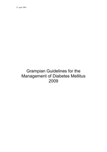 Grampian Guidelines for the Management of