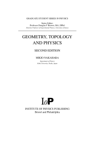 GEOMETRY, TOPOLOGY AND PHYSICS