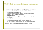 TN 01 Basic algebra and financial mathematics