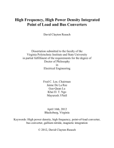 High Frequency, High Power Density Integrated