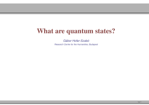 What are quantum states?