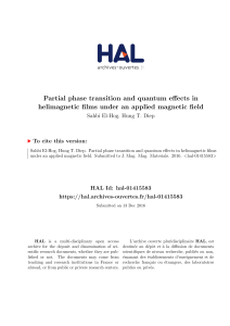 Partial phase transition and quantum effects in helimagnetic