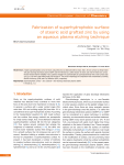 Fabrication of superhydrophobic surface of stearic acid grafted zinc