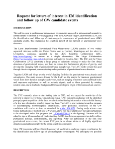 LOIcall_130606 - LIGO dcc - LIGO Scientific Collaboration