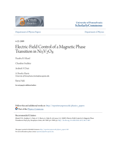 Electric-Field Control of a Magnetic Phase Transition in Ni3V2O8