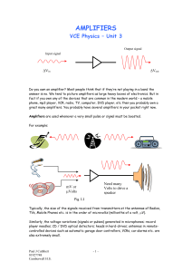 amplifiers - Vicphysics