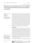 Preparation, characterization, and in vivo evaluation of - e