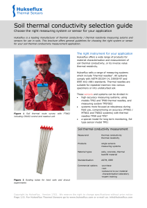 Soil thermal conductivity selection guide