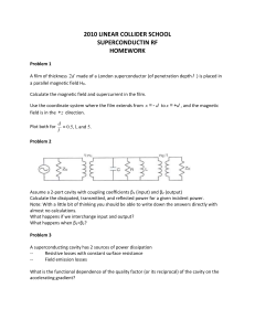 2010 linear collider school superconductin rf homework