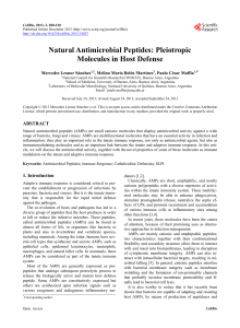 Natural Antimicrobial Peptides: Pleiotropic Molecules in Host Defense