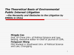 The Theoretical Basis of Environmental Public Interest Litigation