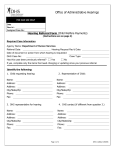 Hearing Referral Form DHS 112B 2/08