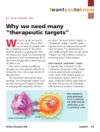 Why we need many “therapeutic targets”