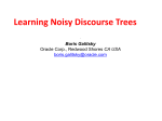 Learning Noisy Discourse Trees