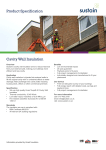 Cavity Wall Insulation Product Specification