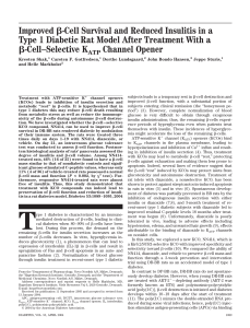 Cell Survival and Reduced Insulitis in a Type 1 Diabetic