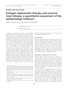 Estrogen replacement therapy and coronary heart