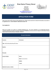 application form - Brize Norton Primary School