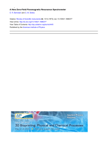 A New Zero-Field Paramagnetic Resonance Spectrometer