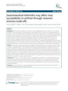 Gastrointestinal helminths may affect host