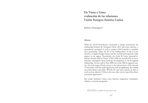 De Viena a Lima: evaluación de las relaciones Unión