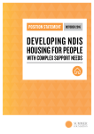 Developing NDIS housing for people with complex support needs