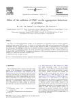 Effect of the addition of CMC on the aggregation behaviour