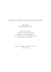 Modeling of Lithium Niobate Ridge Waveguides - Rays