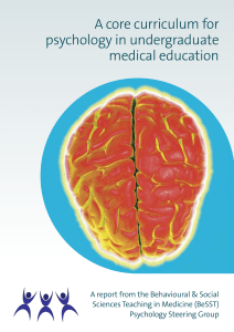 A core curriculum for psychology in undergraduate medical education