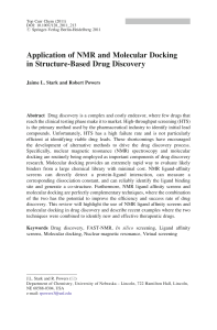 Application of NMR and Molecular Docking in Structure