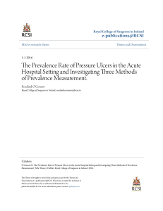 The Prevalence Rate of Pressure Ulcers in the Acute Hospital