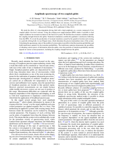 Amplitude spectroscopy of two coupled qubits