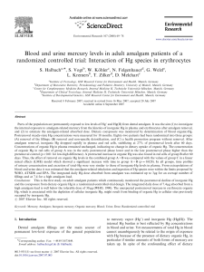 Blood and urine mercury levels in adult amalgam patients of a