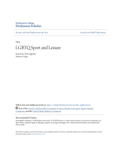 LGBTQ Sport and Leisure - Dickinson Scholar