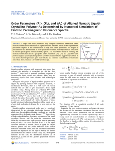 Order Parameters P2  , P4  , and P6   of Aligned Nematic Liquid