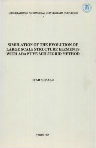 simulation of the evolution of large scale structure elements with