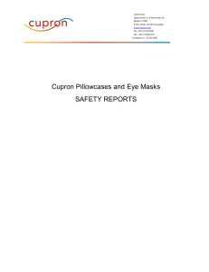 Cupron Pillowcases and Eye Masks SAFETY