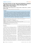 Vaccinia Protein F12 Has Structural Similarity to Kinesin